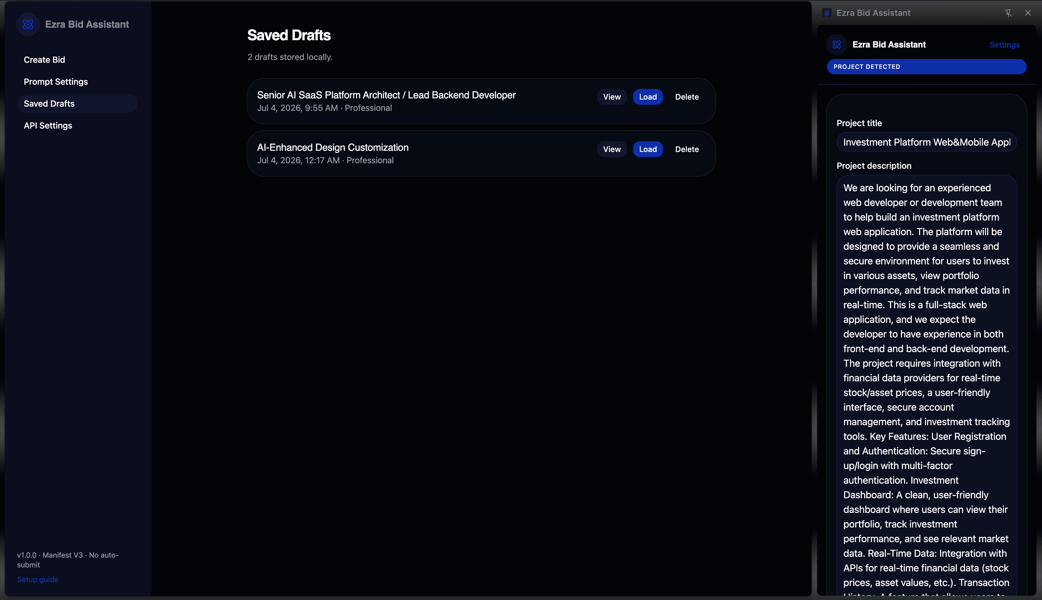 Ezra Bid Assistant screenshot 4