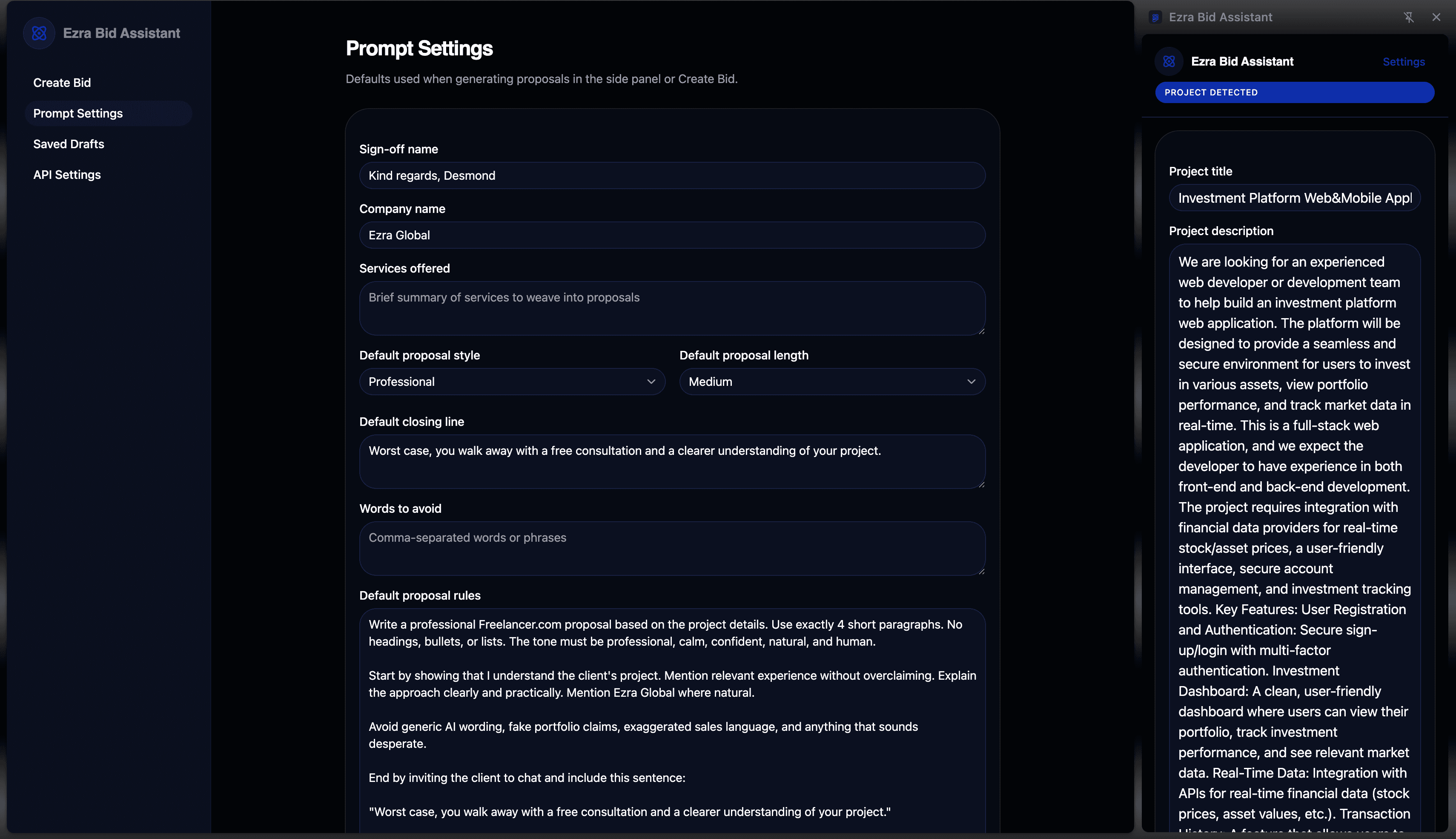 Ezra Bid Assistant screenshot 3