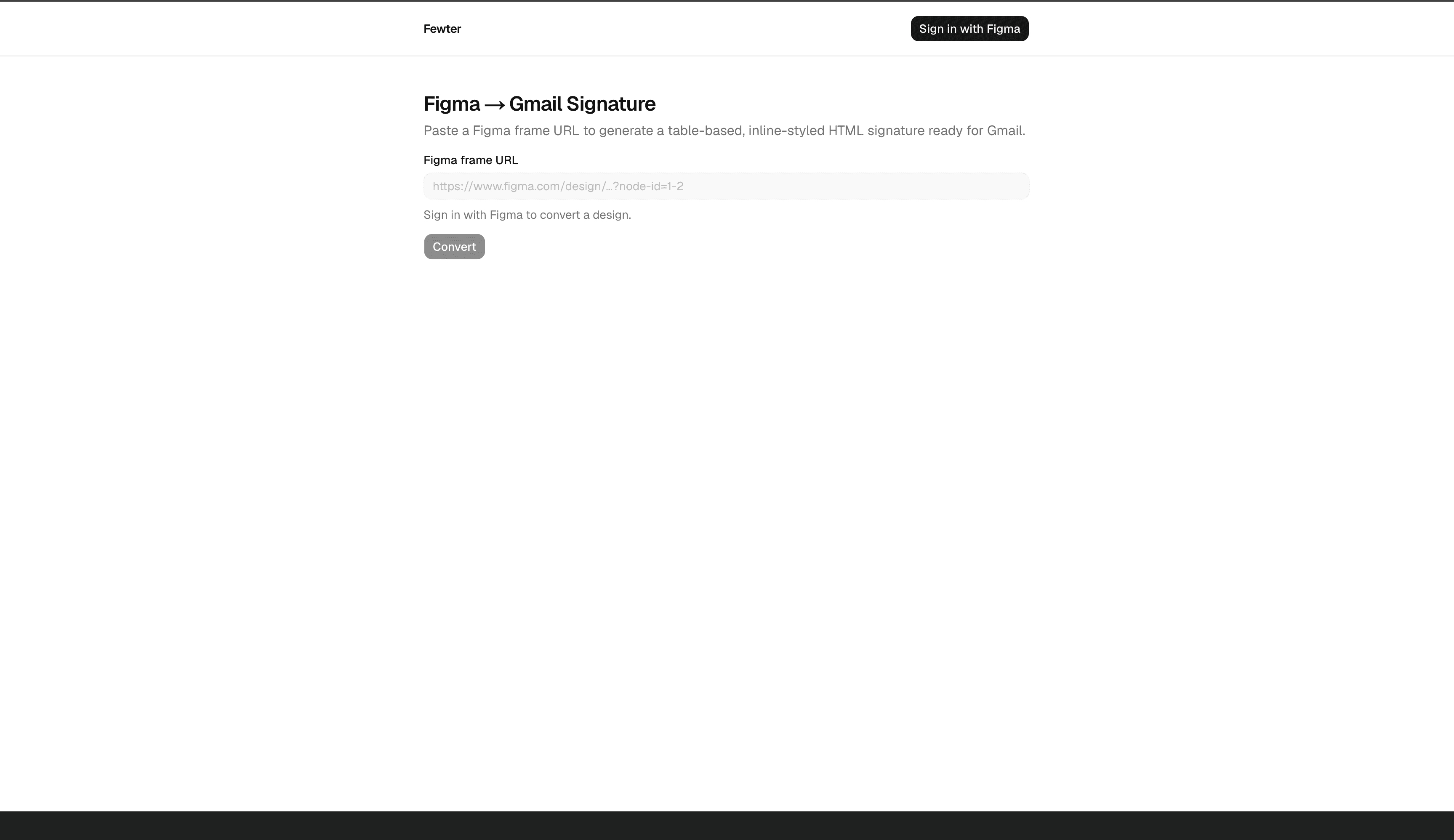Fewter screenshot